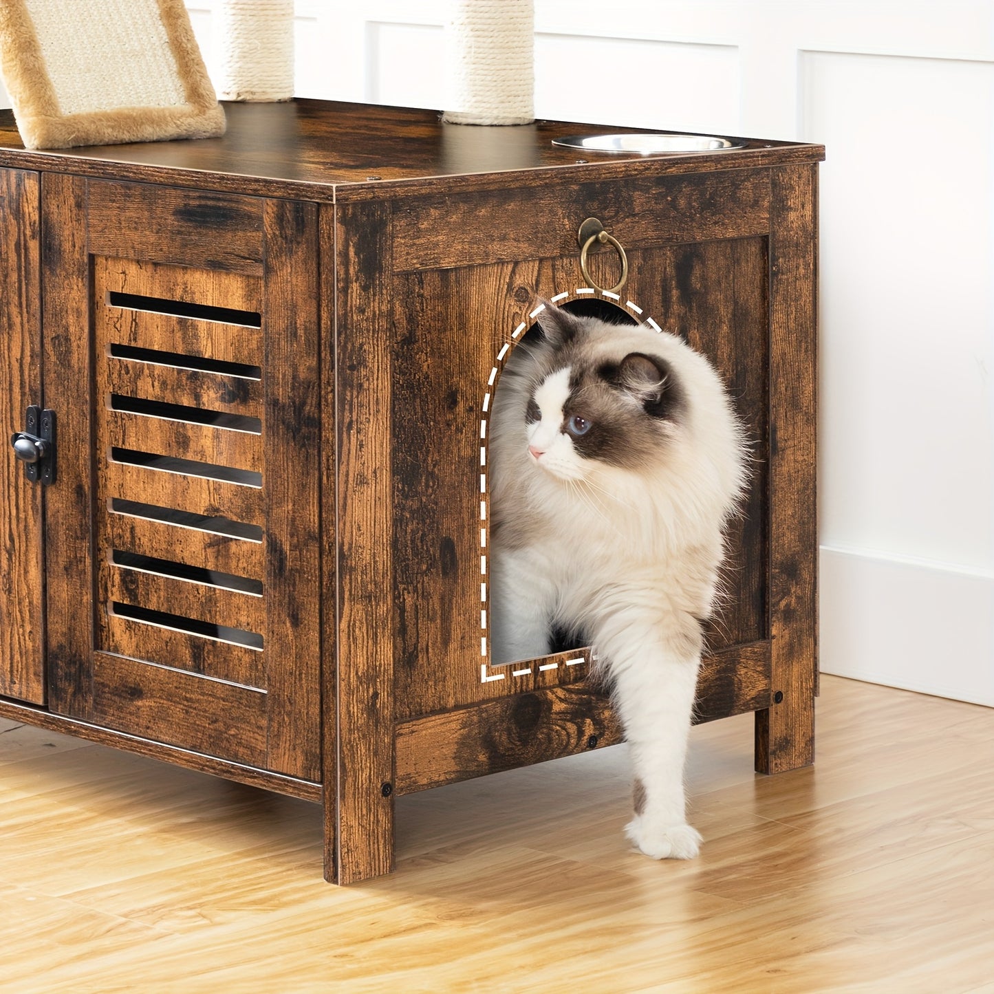 Arbre à chat, bois pour animaux et maison – vue détaillée 6