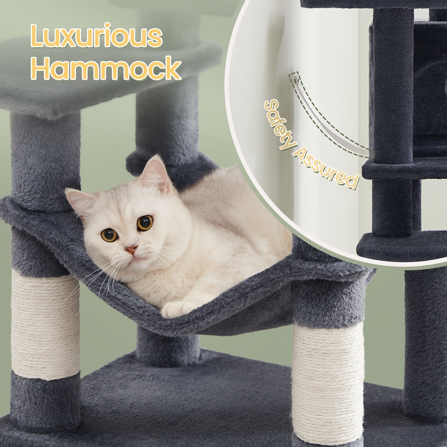 Arbre à chat, Gris clair pour animaux et maison – vue détaillée 5