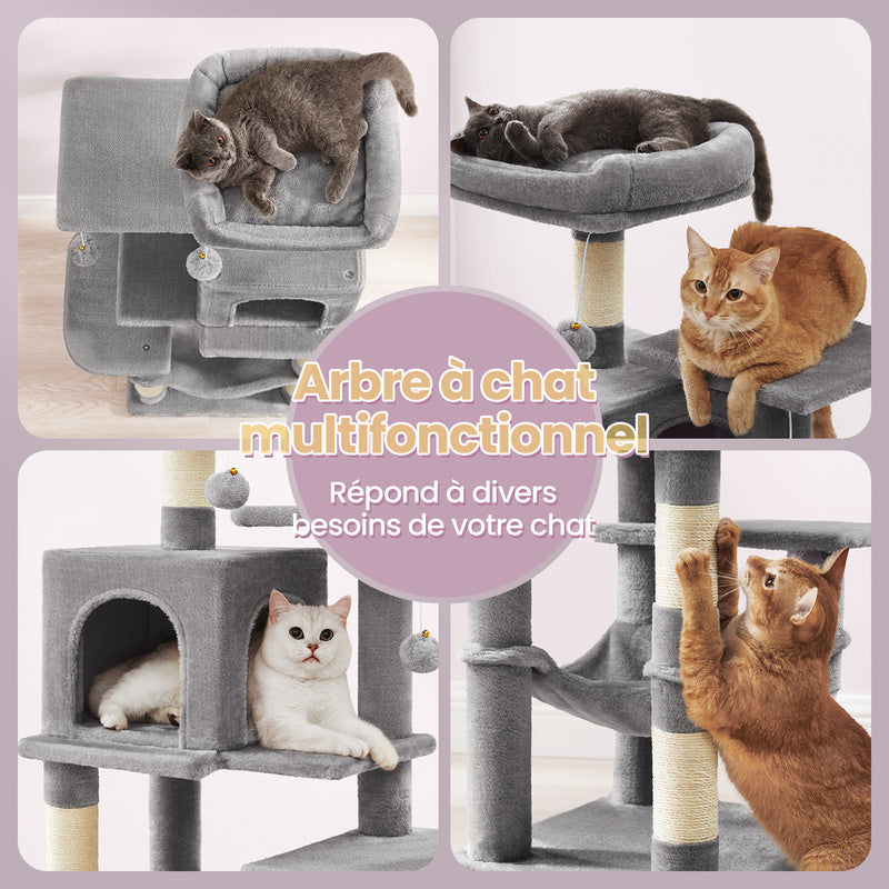 Arbre à chat, Gris pour animaux et maison – vue détaillée 5
