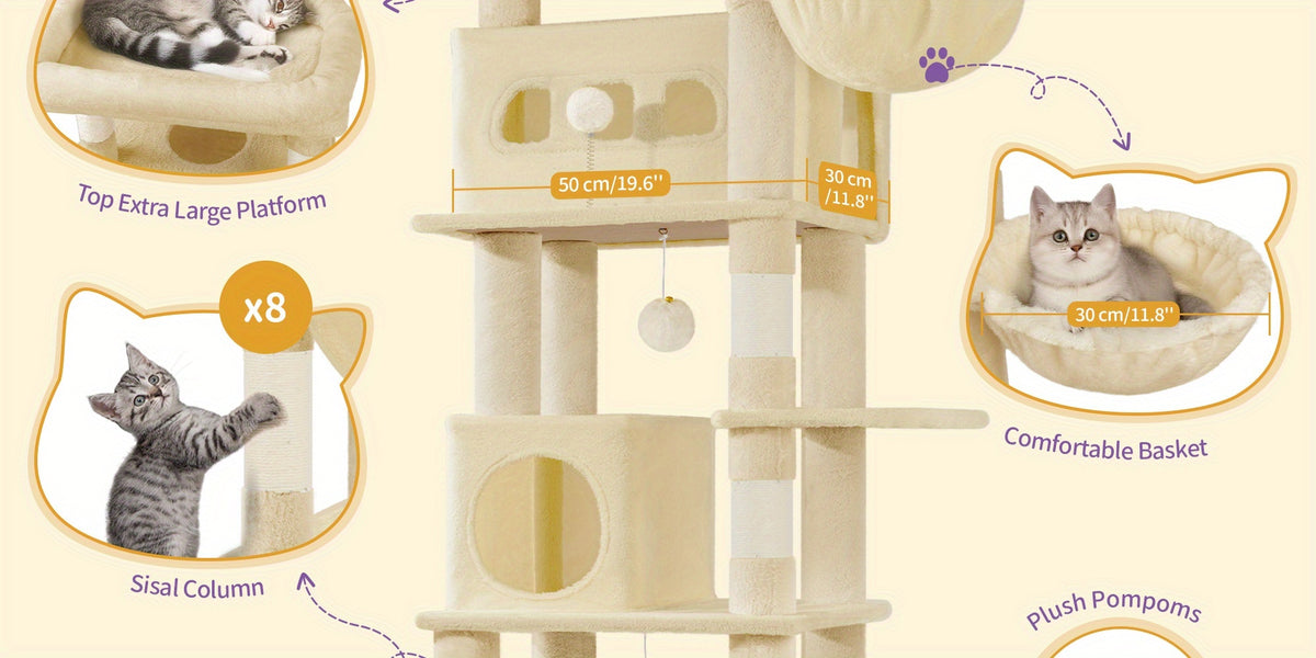 Arbre à chat, lavable pour animaux et maison – vue détaillée 10