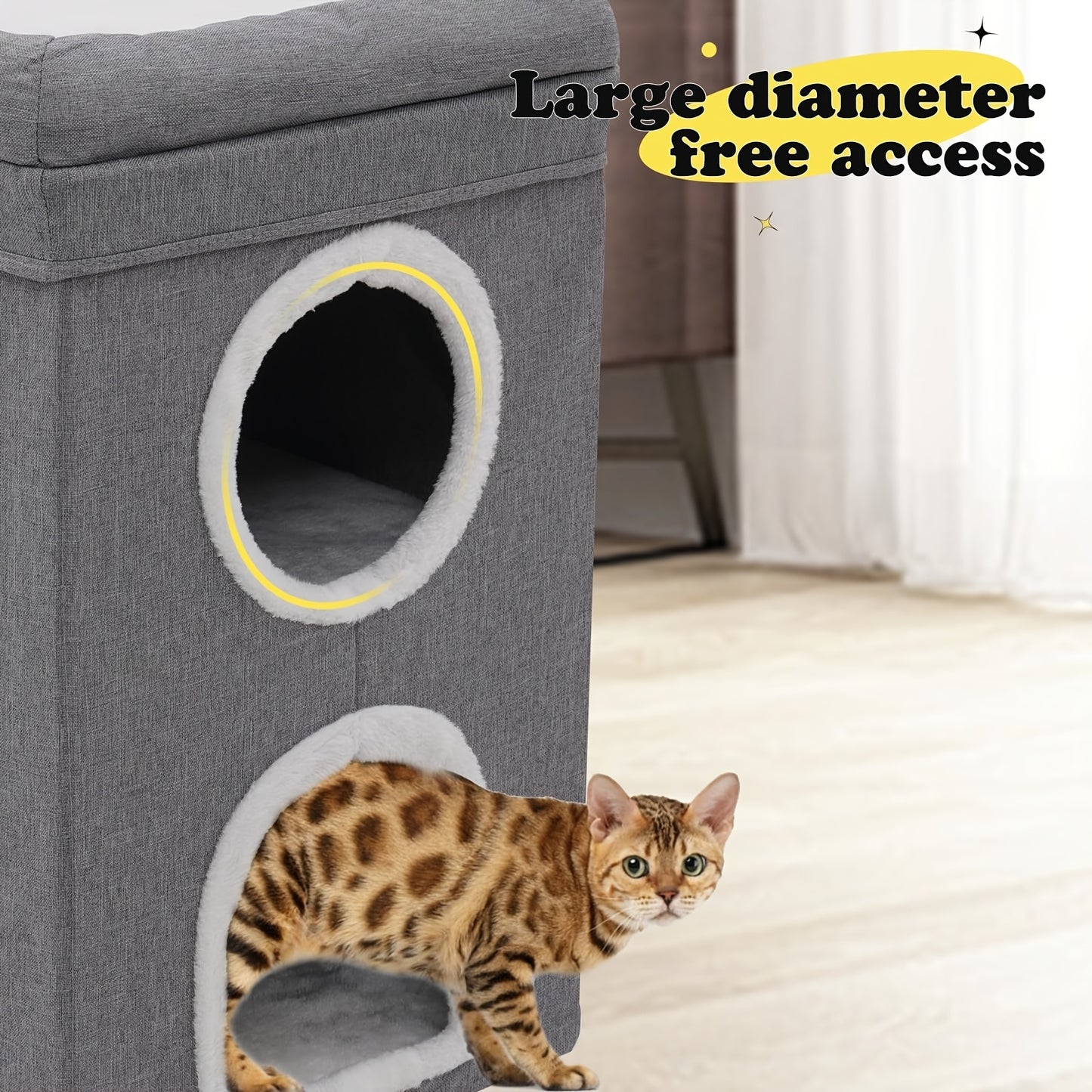 Arbre à chat, pliable pour animaux et maison – vue détaillée 4