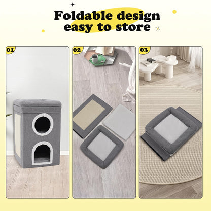 Arbre à chat, pliable pour animaux et maison – vue détaillée 5
