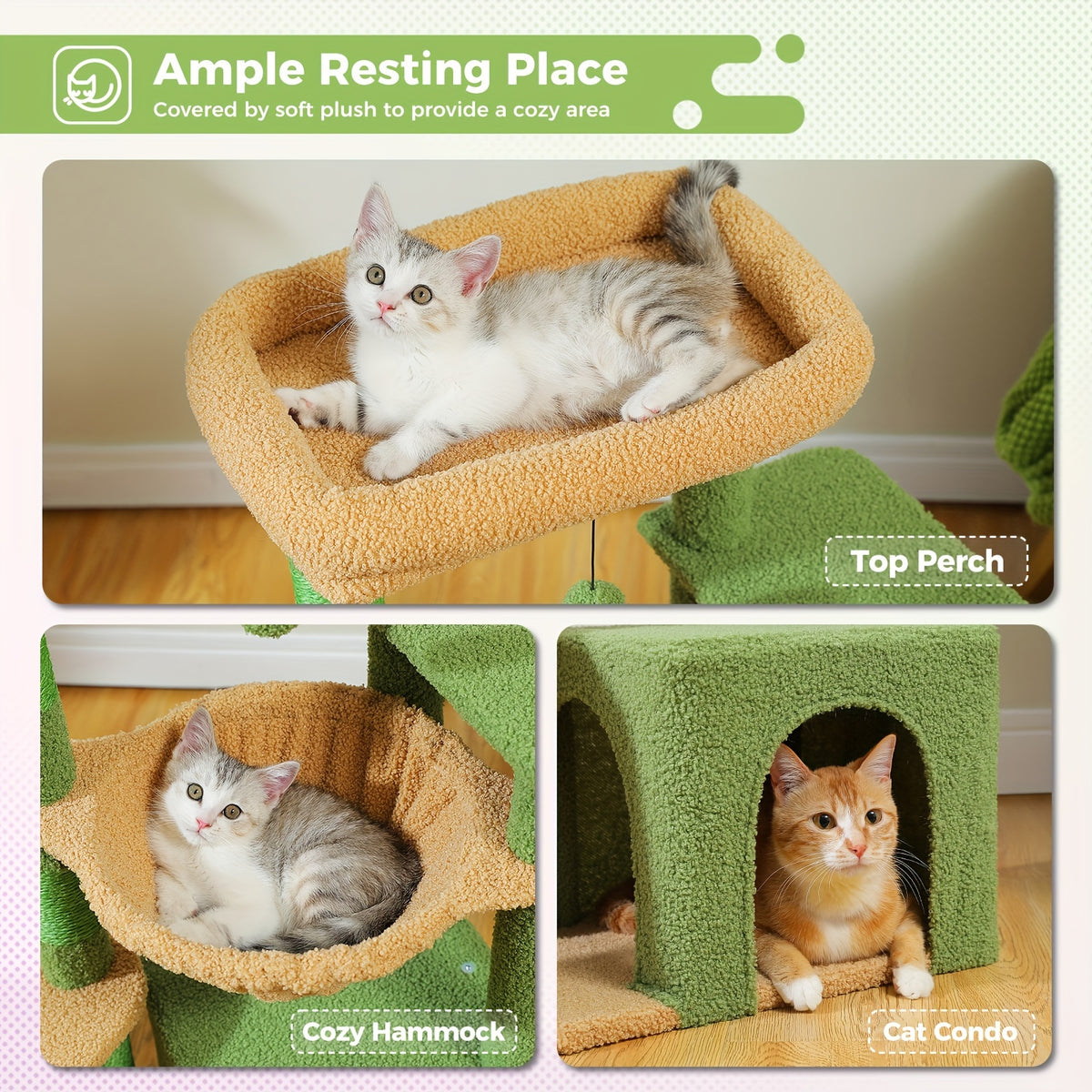 Arbres à chat et tours, 90cm pour animaux et maison – vue détaillée 7