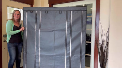 Armoire Penderie, Gris pour chambre et literie – vue détaillée 13