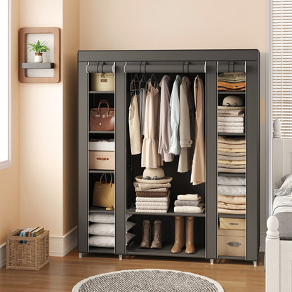 Armoire Penderie, Gris pour chambre et literie – vue détaillée 15
