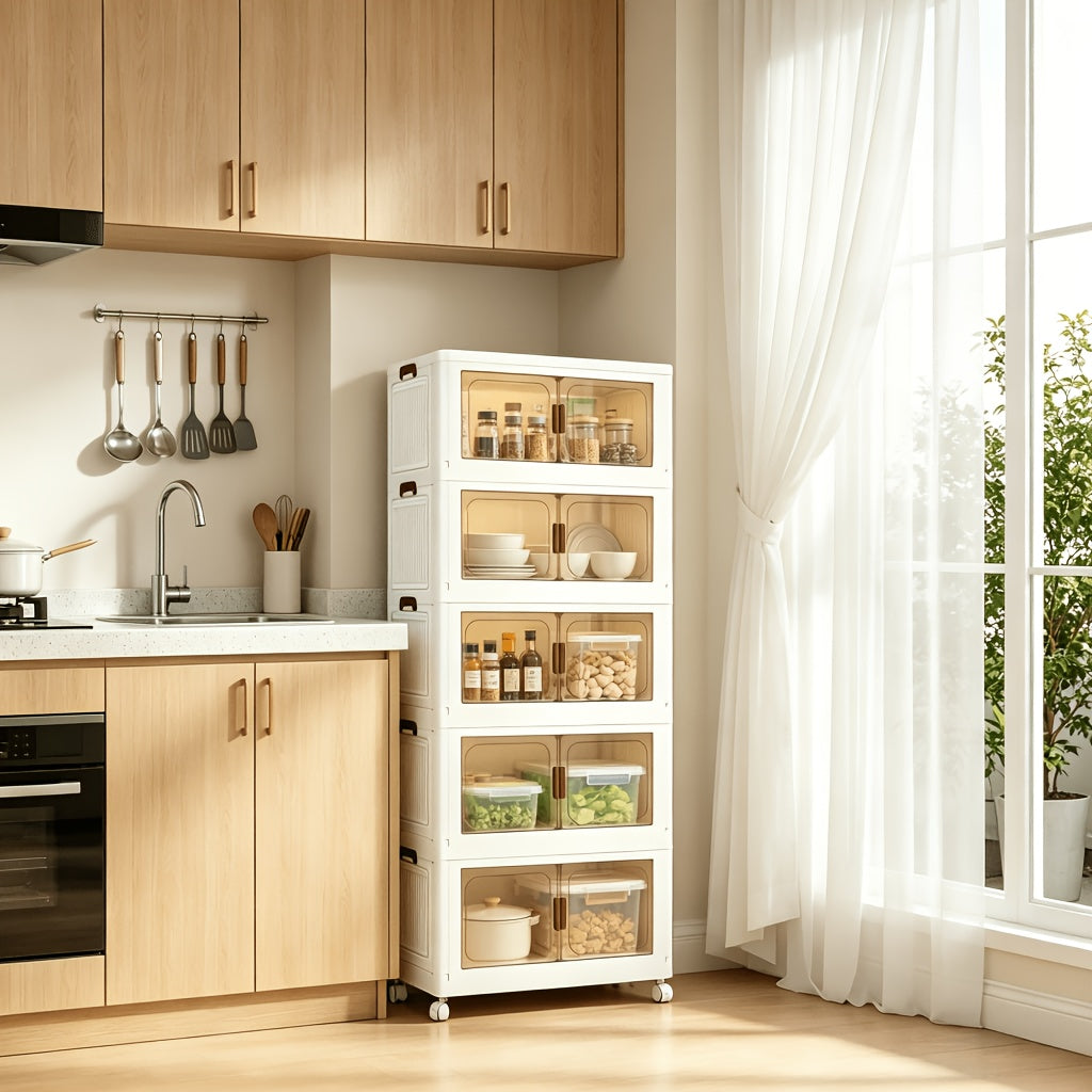 Armoires de rangement pliantes surdimensionnées, plastique pour cuisine et coin repas – vue détaillée 7