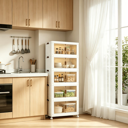 Armoires de rangement pliantes surdimensionnées, plastique pour cuisine et coin repas – vue détaillée 7
