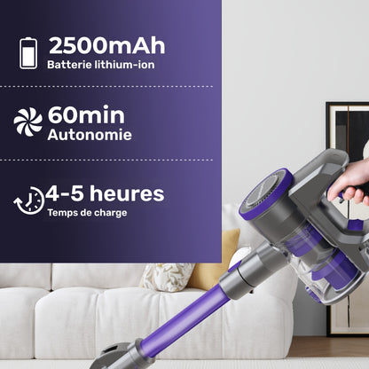 Aspirateur sans fil, 2500 mAh pour tapis et sols durs – vue détaillée 8