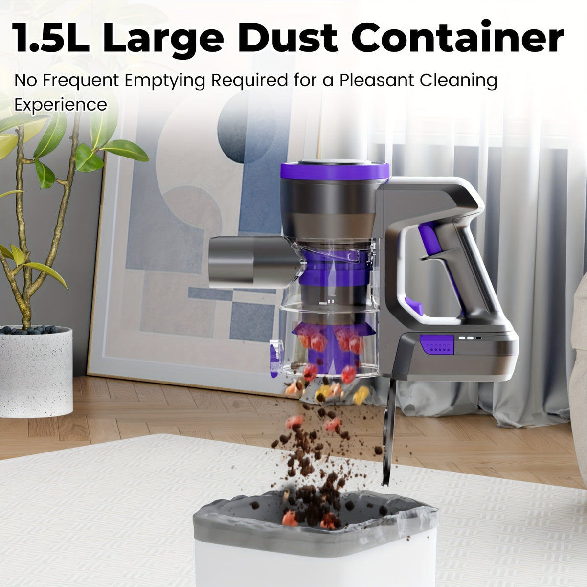 Aspirateur sans fil, 2500 mAh pour tapis et sols durs – vue détaillée 13