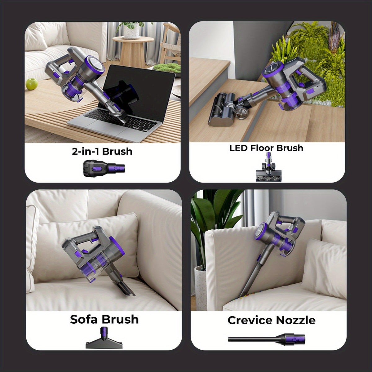 Aspirateur sans fil, 2500 mAh pour tapis et sols durs – vue détaillée 14