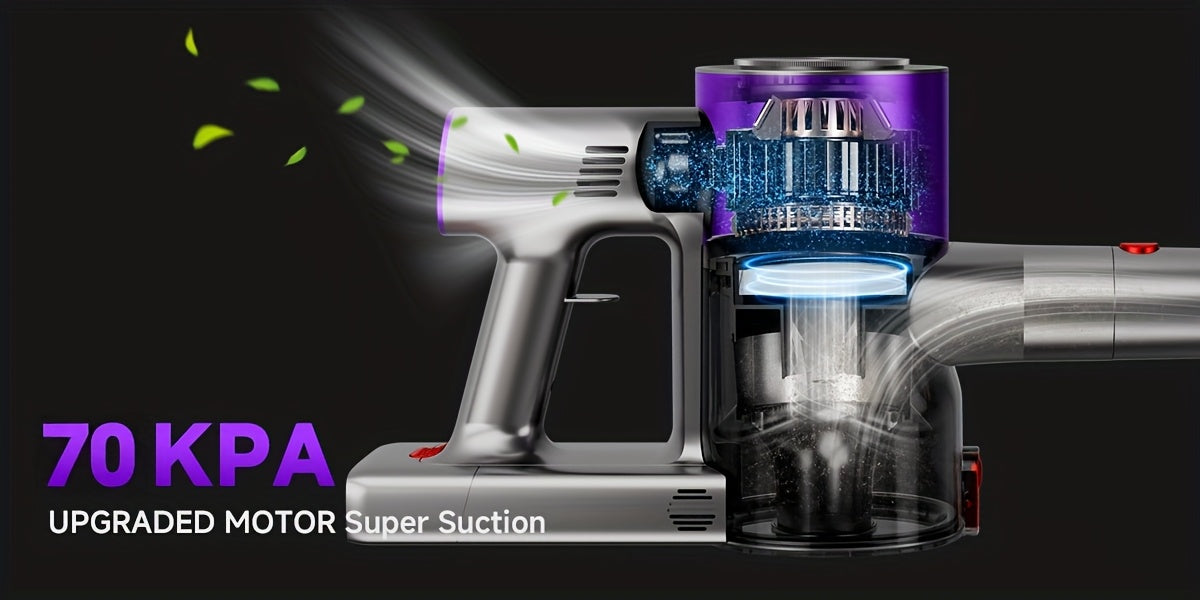 Aspirateur sans fil, 35-70KPA niveaux d'aspiration multiples pour sols durs – vue détaillée 12