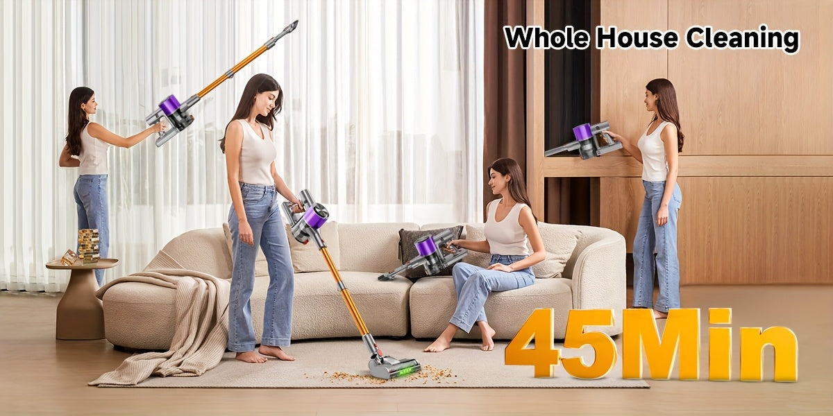 Aspirateur sans fil, 35-70KPA niveaux d'aspiration multiples pour sols durs – vue détaillée 18