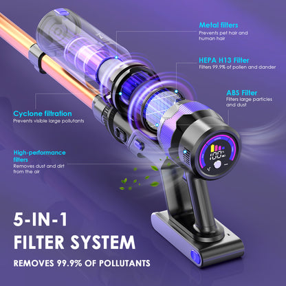 Aspirateur sans fil, 500W pour sols durs et tapis – vue détaillée 6