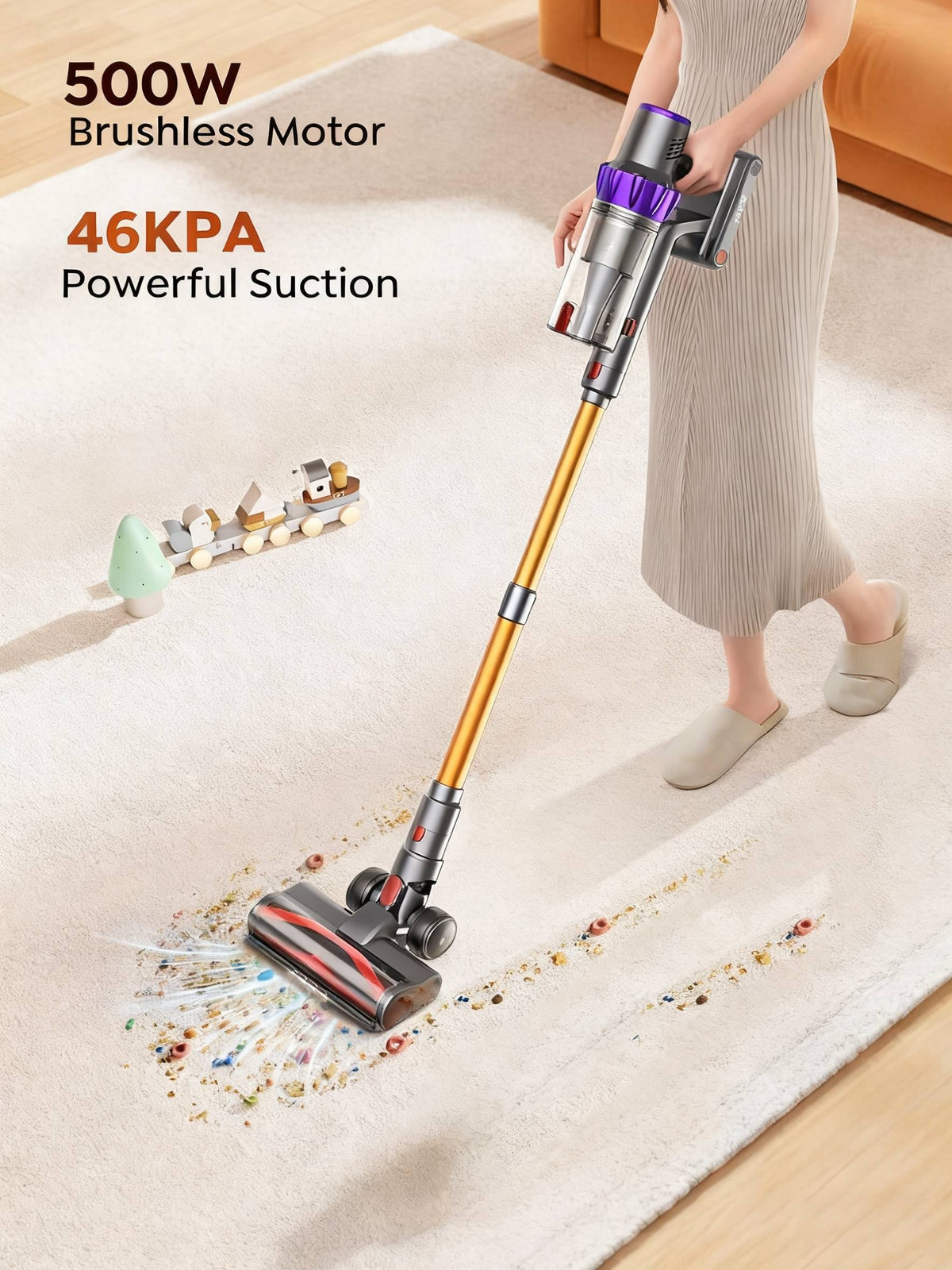 Aspirateur sans fil, 5L Parfait pour les Poils d'Animaux pour tapis et poils d’animaux – vue détaillée 9