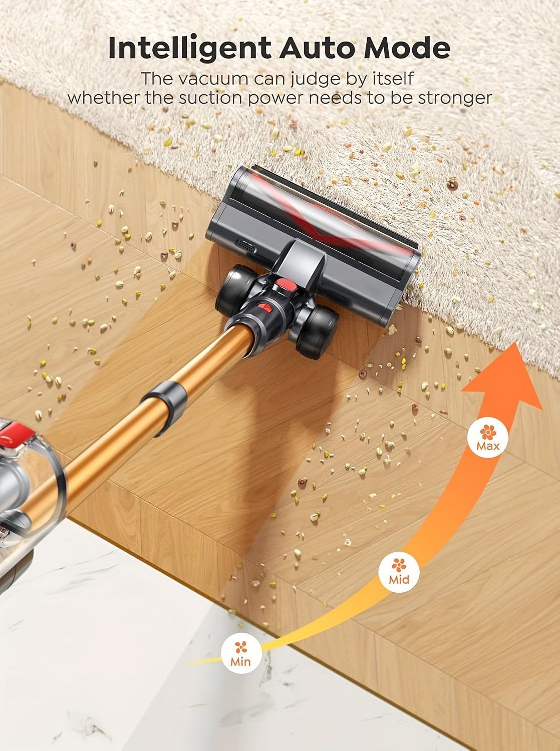 Aspirateur sans fil, 5L Parfait pour les Poils d'Animaux pour tapis et poils d’animaux – vue détaillée 13