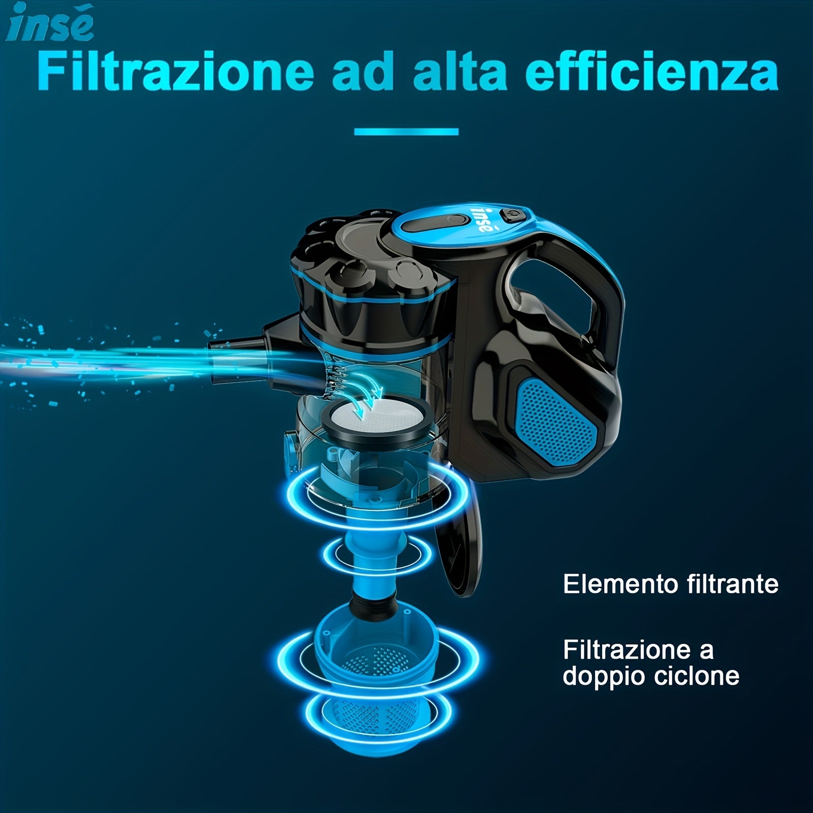 Aspirateur sans fil, 600W pour sols durs et tapis – vue détaillée 7