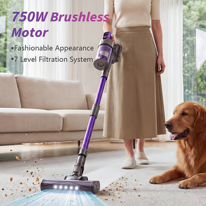 Aspirateur sans fil, Aspirateur à main super puissant H7/H5 65KPA/75KPA pour sols durs et tapis – vue détaillée 7