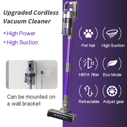 Aspirateur sans fil, Aspirateur à main super puissant H7/H5 65KPA/75KPA pour sols durs et tapis – vue détaillée 9