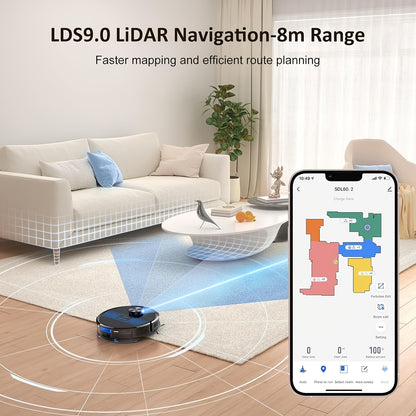 Aspirateur sans fil, Aspirateur-Laveur Robot Lubluelu SL60D pour sols durs et tapis – vue détaillée 7