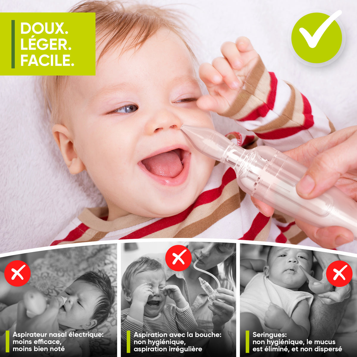 Aspirateur sans fil, Aspirateur nasal d'Airmed pour sols durs et tapis – vue détaillée 2