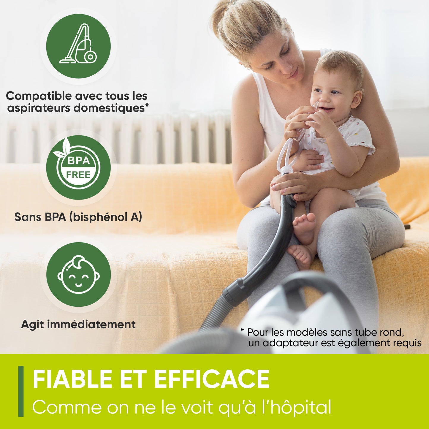 Aspirateur sans fil, Aspirateur nasal d'Airmed pour sols durs et tapis – vue détaillée 12