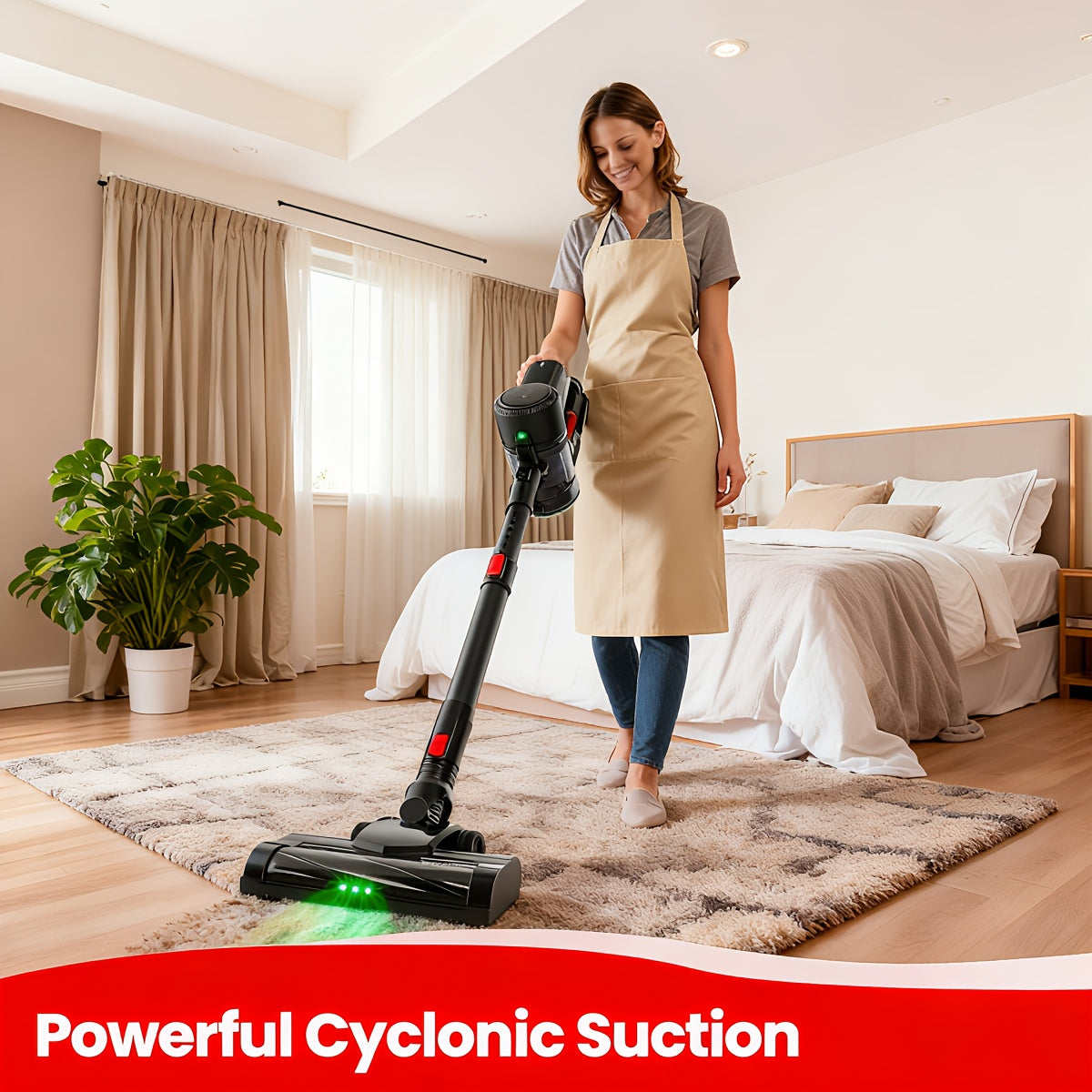 Aspirateur sans fil, Autonomie de 40 Minutes Rechargeable. Léger pour sols durs et poils d’animaux – vue détaillée 3