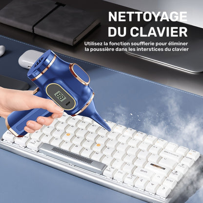 Aspirateur sans fil, Bleu et Doré soufflant et aspirant pour sols durs et tapis – vue détaillée 7