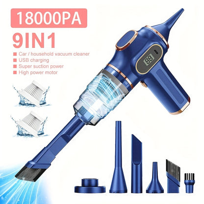 Aspirateur sans fil, Bleu et Doré soufflant et aspirant pour sols durs et tapis – vue détaillée 18