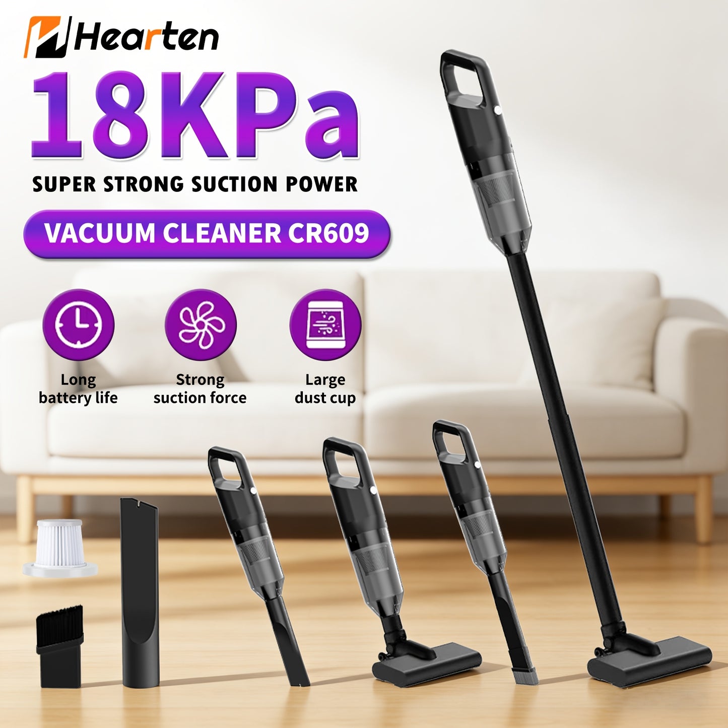 Aspirateur sans fil, bois pour sols durs – vue détaillée 9