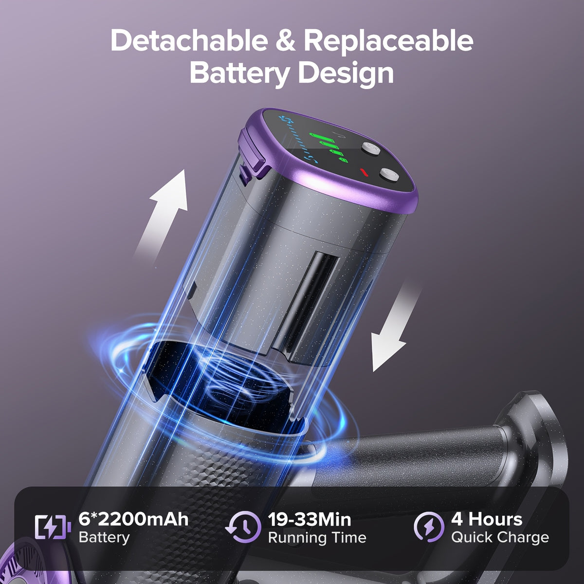 Aspirateur sans fil, Couleur dorée pour sols durs et tapis – vue détaillée 7
