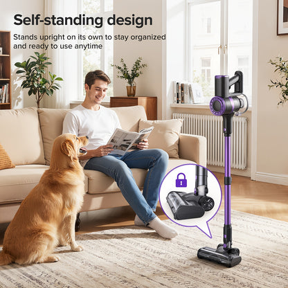 Aspirateur sans fil, Couleur dorée pour sols durs et tapis – vue détaillée 11