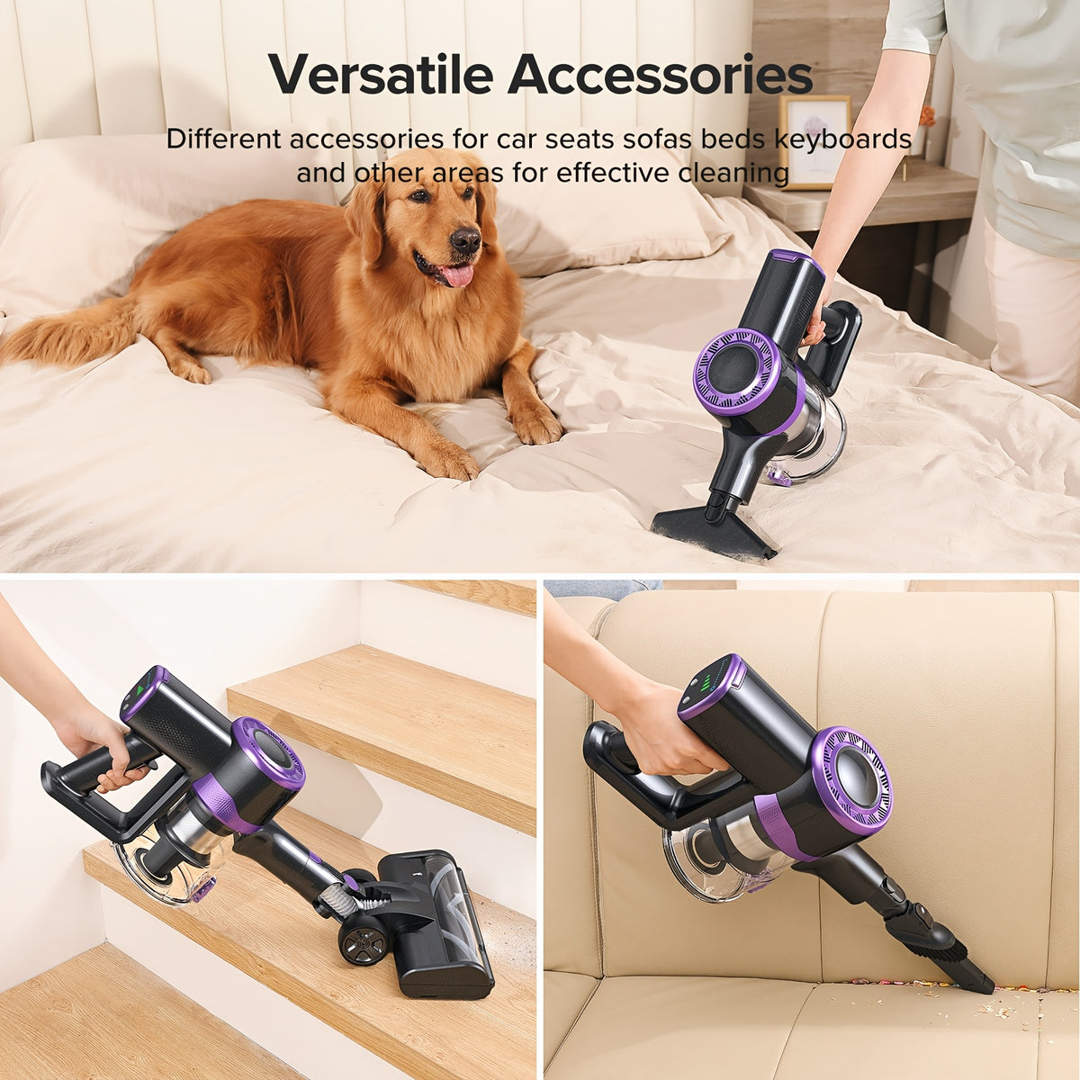Aspirateur sans fil, Couleur dorée pour sols durs et tapis – vue détaillée 17