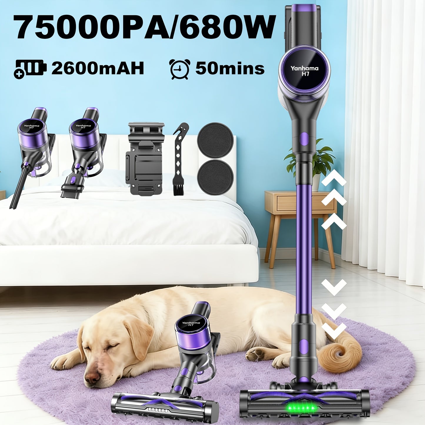 Aspirateur sans fil, H5 pour sols durs et tapis – vue détaillée 9