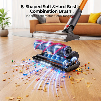 Aspirateur sans fil, Jaune pour tapis – vue détaillée 6