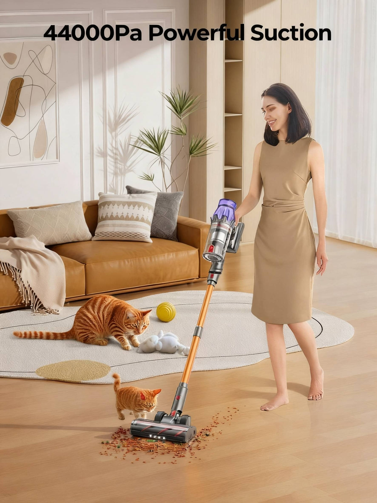 Aspirateur sans fil, Jaune pour tapis – vue détaillée 10