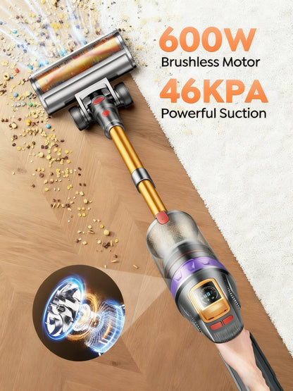 Aspirateur sans fil, Léger avec Affichage LED/Brosse -Enchevêtrement pour sols durs – vue détaillée 9