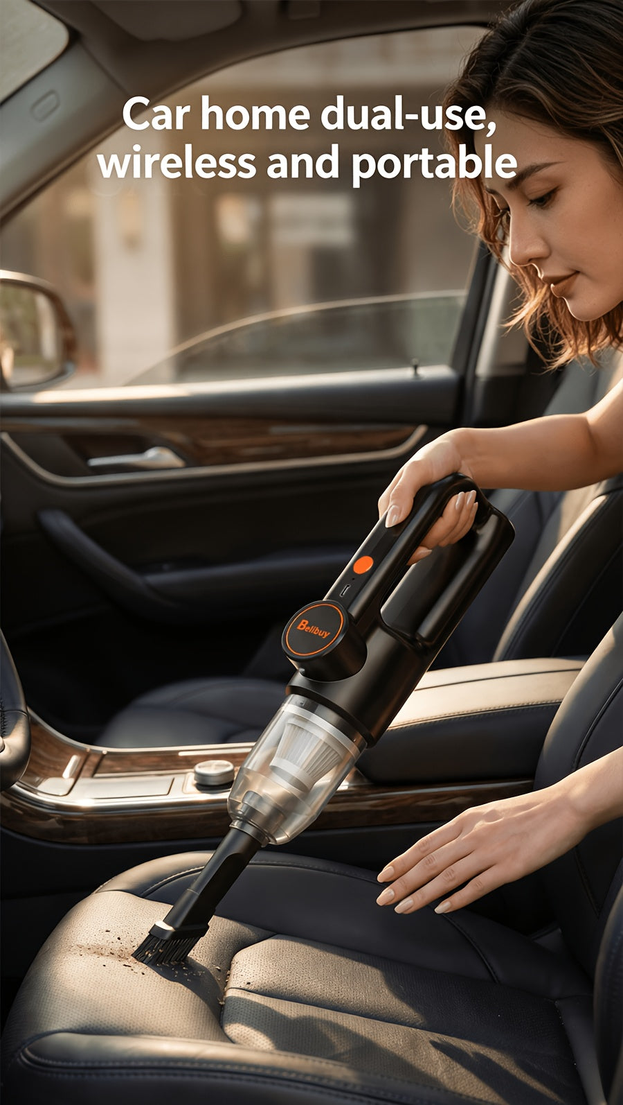 Aspirateur sans fil, Luxe Noir pour sols durs et tapis – vue détaillée 8