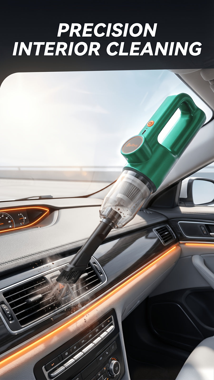 Aspirateur sans fil, Luxe Noir pour sols durs et tapis – vue détaillée 11