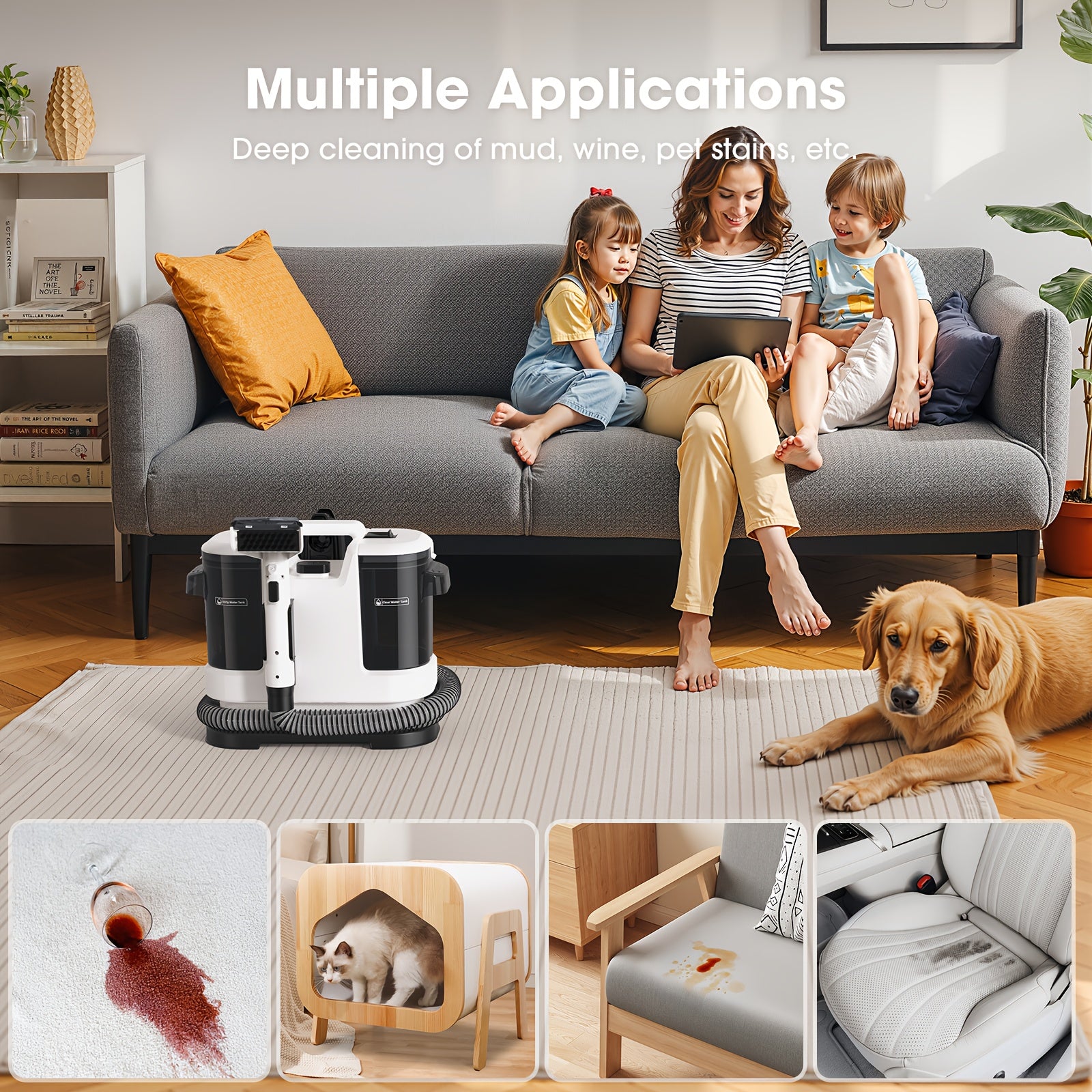 Aspirateur sans fil, nettoyage à 3 actions pour sols durs – vue détaillée 4