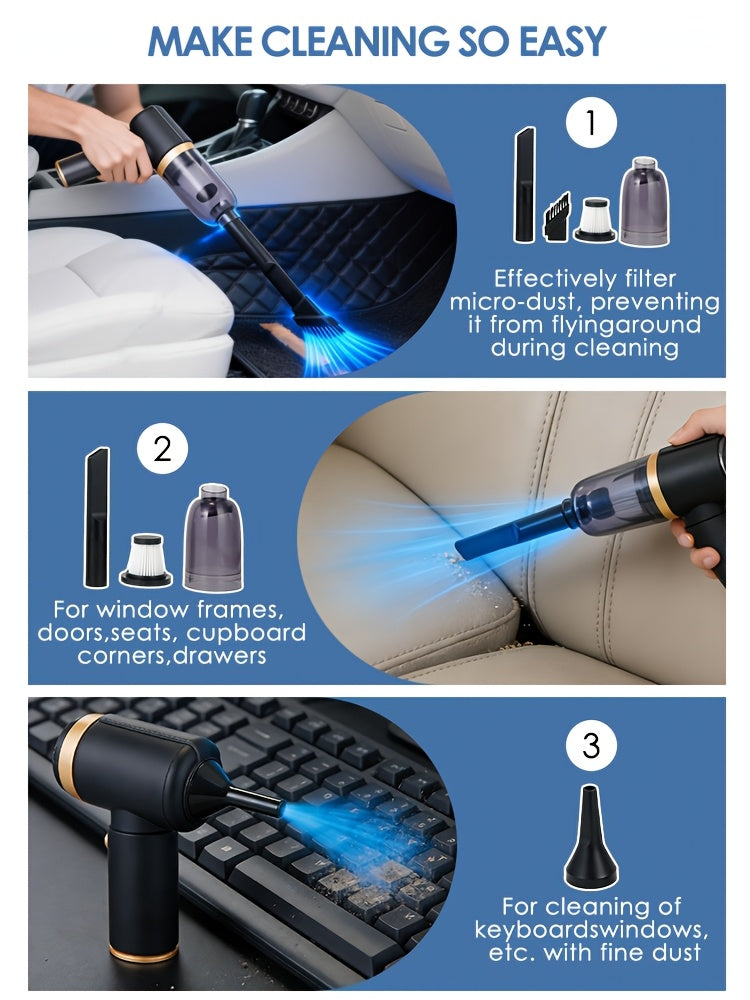Aspirateur sans fil, Noir brillant pour bureau et télétravail – vue détaillée 16