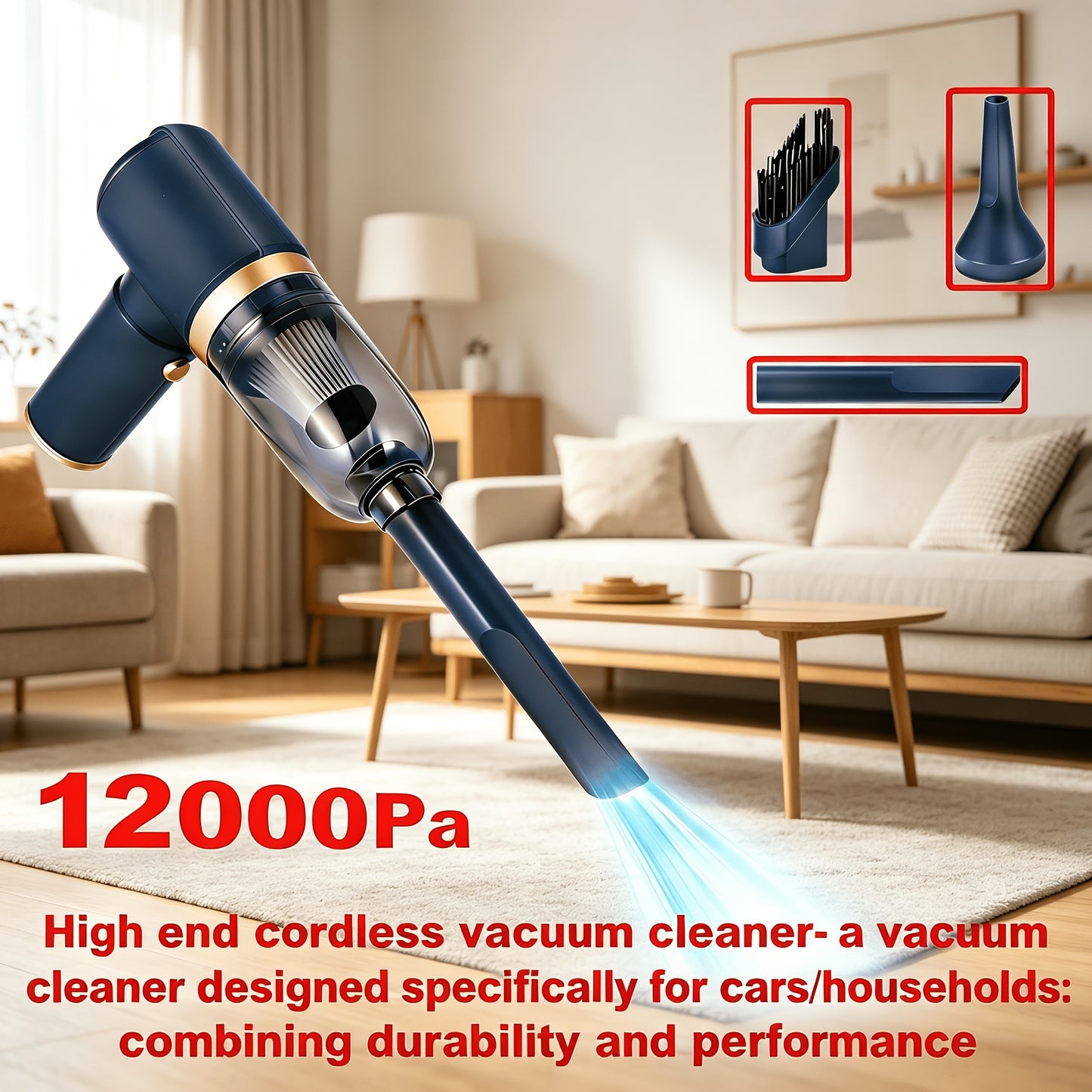 Aspirateur sans fil, Noir brillant pour bureau et télétravail – vue détaillée 23