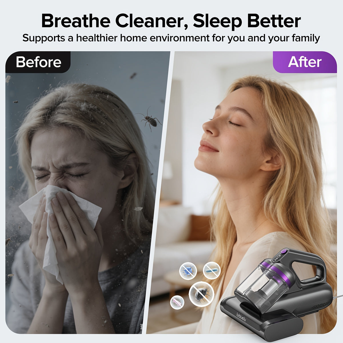 Aspirateur sans fil, Noir pour sols durs – vue détaillée 5