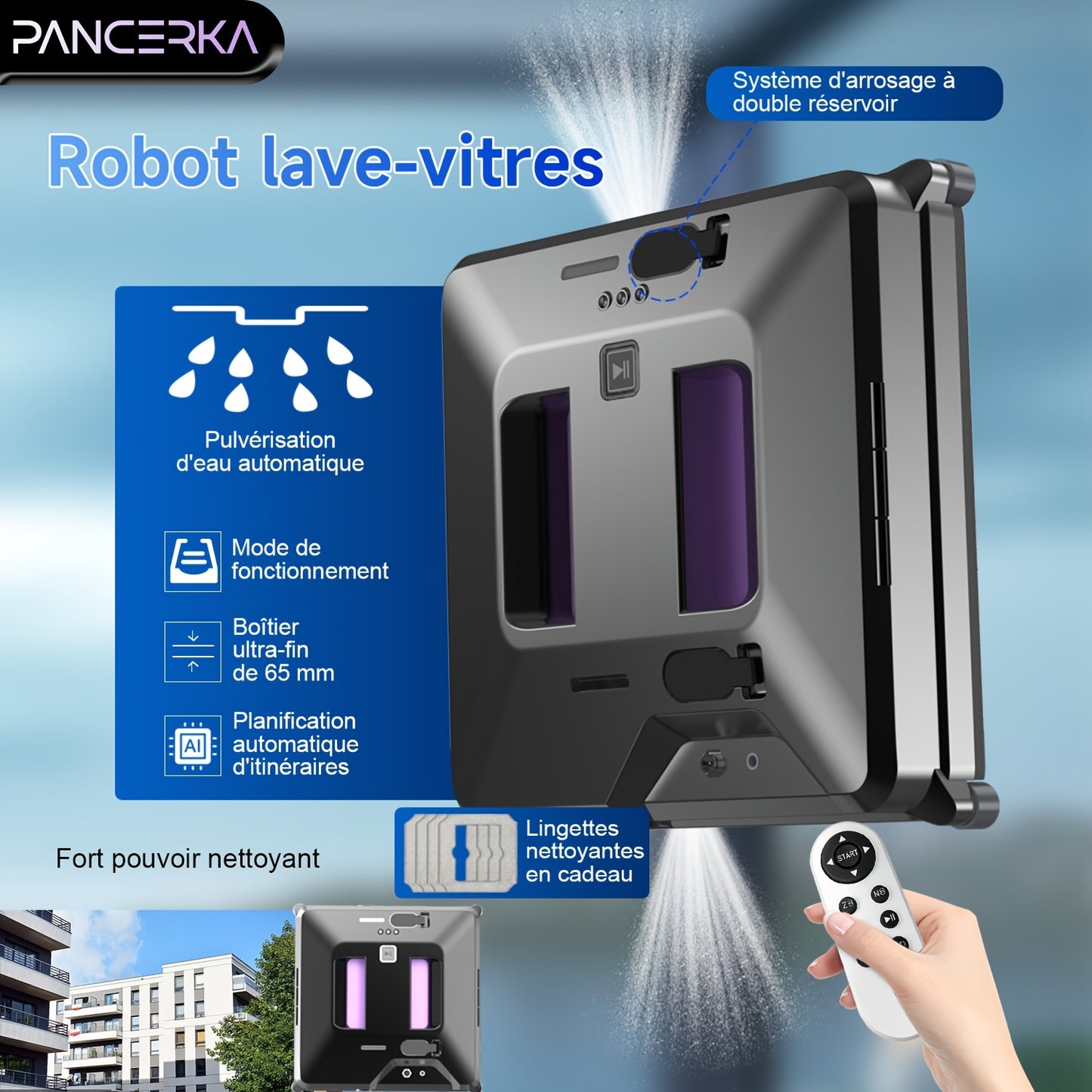 Aspirateur sans fil, Noir pour tapis – vue principale