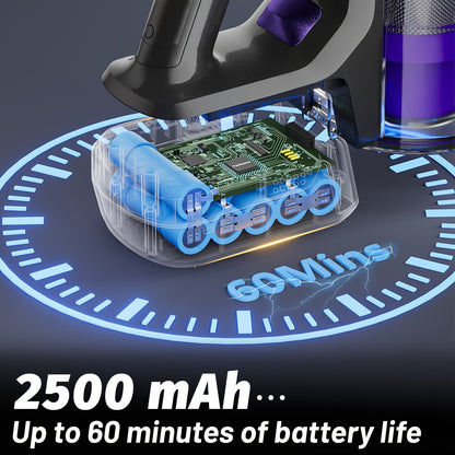 Aspirateur sans fil, Noir pour tapis et sols durs – vue détaillée 2