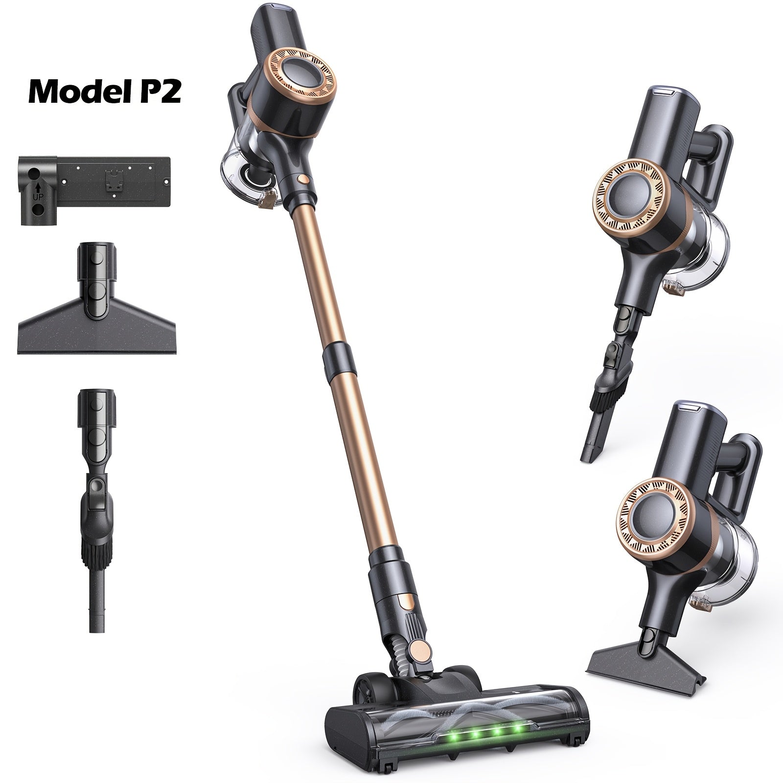 Aspirateur sans fil, P2/Doré pour sols durs et tapis – vue détaillée 3