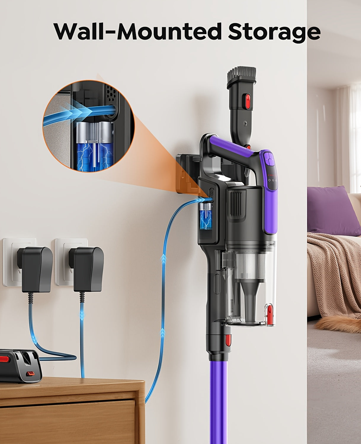 Aspirateur sans fil, rechargeable pour tapis et poils d’animaux – vue détaillée 20