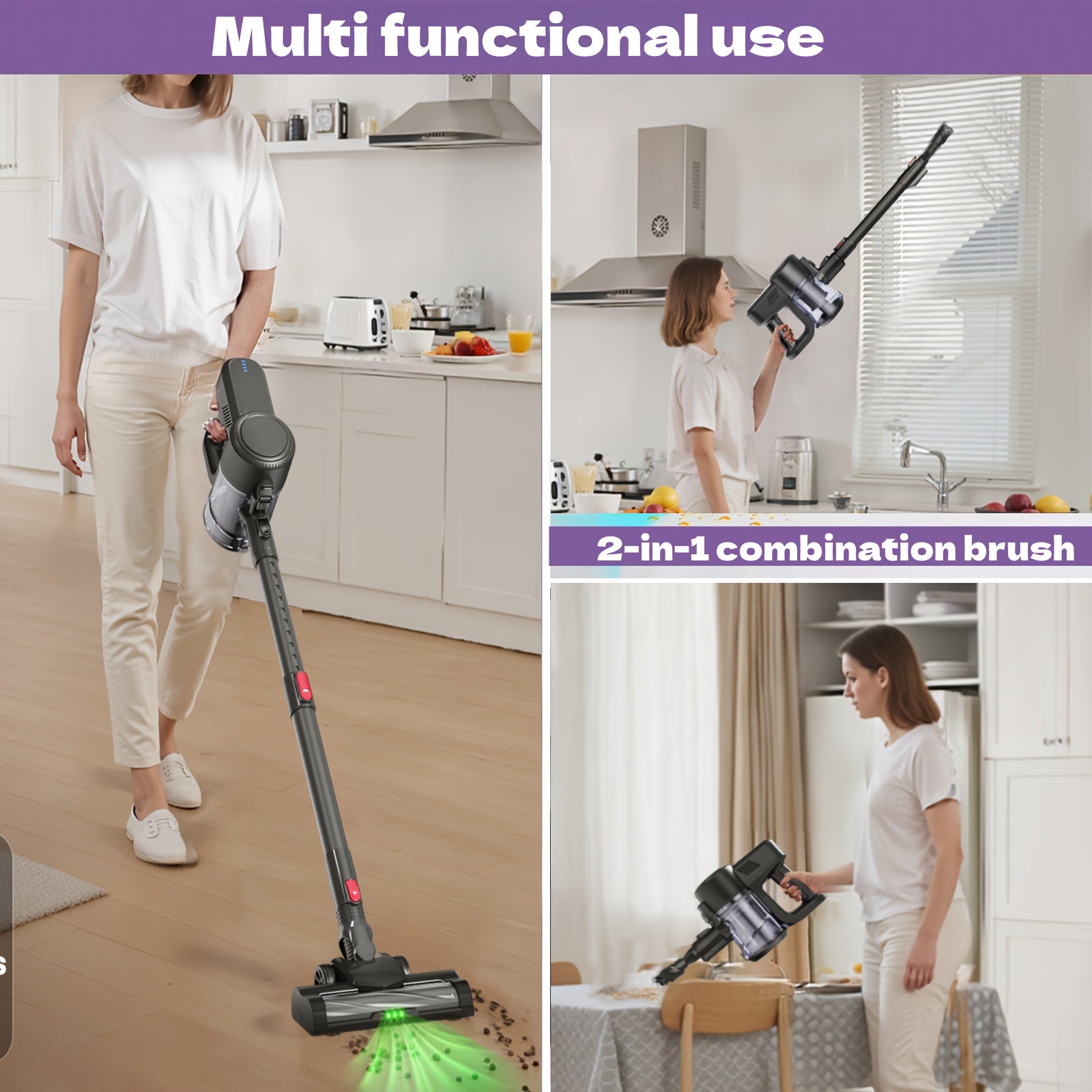 Aspirateur sans fil, réglable pour sols durs et tapis – vue détaillée 5