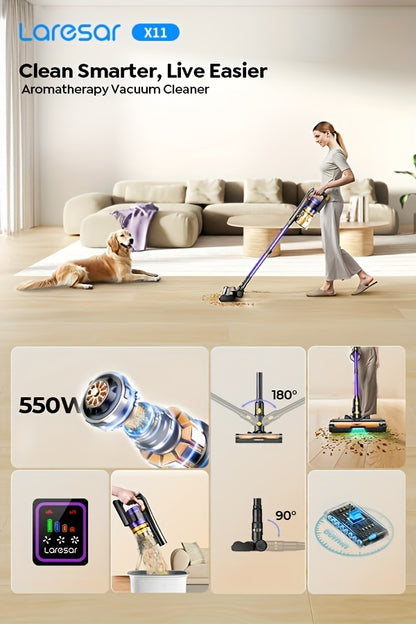 Aspirateur sans fil, Silencieux 65dB pour tapis – vue détaillée 11