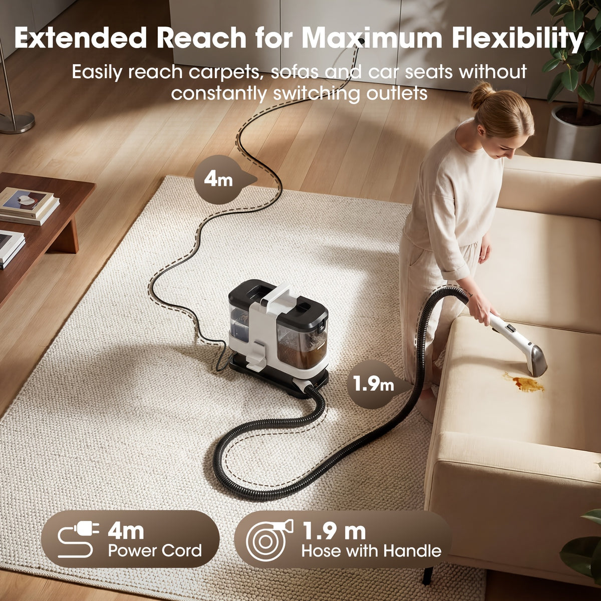 Aspirateur sans fil, V2-noir pour sols durs et tapis – vue détaillée 4