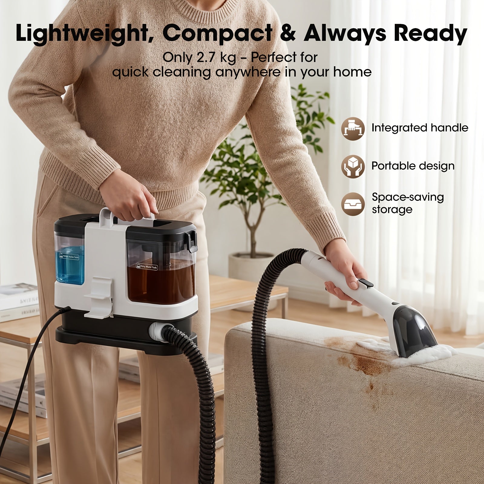 Aspirateur sans fil, V2-noir pour sols durs et tapis – vue détaillée 6